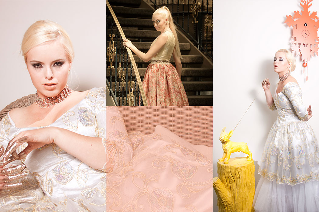 Kledingstukken met een oosters tintje, ge�nspireerd door materialen bezaaid met pailletten en door traditionele kaftans