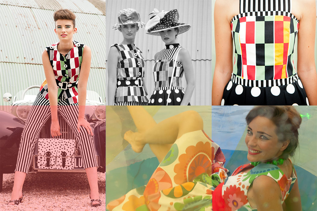 Een vrolijke kleurrijke collectie gebaseerd op alledaagse materialen